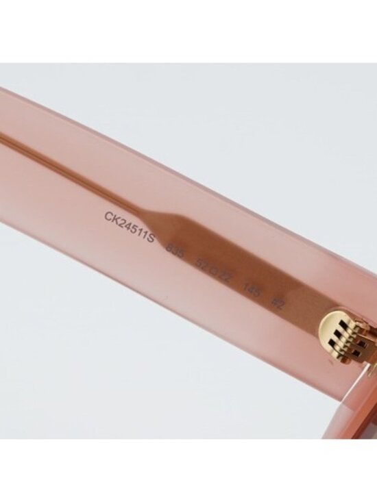 Calvin Klein CK24511S 835 Women Sunglasses Peach Rectangle Frame, Brown Lenses main image 11